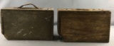 2 WW1 Wooden Ammunition boxes
