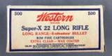 Box of Western Super X 22 long rifle ammunition