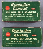 2 boxes of Remington 351 Win self loading ammunition