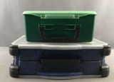 Group of 2 plastic tackle organizers