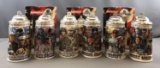 Group of 6 Budweiser Honoring Tradition and Courage steins