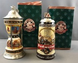 Group of 2 Anheuser Busch Collectors Club Member steins