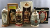 Group of 3 Collector Steins In Original Boxes