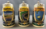 Group of 3 Michelob PGA series steins