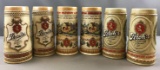 Group of 6 Strohs Collector Steins