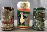 Group of 3 Hamms Steins