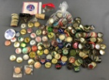 Group of bottle caps and more