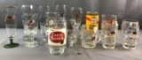 Group of 15 beer glass in various styles