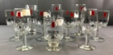 Group of 10 Michelob beer glasses in various styles