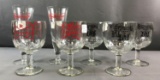 Group of 6 beer Glassware Olympia, Budweiser