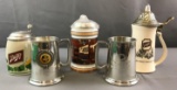 Group of 5 Schlitz beer mugs and steins