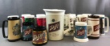 Group of Schlitz Thermo-Serv mugs and pitcher