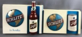Group of 2 vintage Schlitz signs