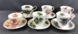 Group of 6 tea cup/saucer sets