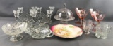 Group of 14 collectible crystal, glass and china pieces