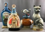 Group of 4 Jim Beam decanters