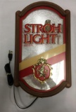 Vintage Stroh Light Advertising Beer Sign