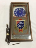 Vintage Old Style Advertising Mirrored Clock