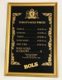 Bols Gold Schnapps Advertising Mirrored Sign