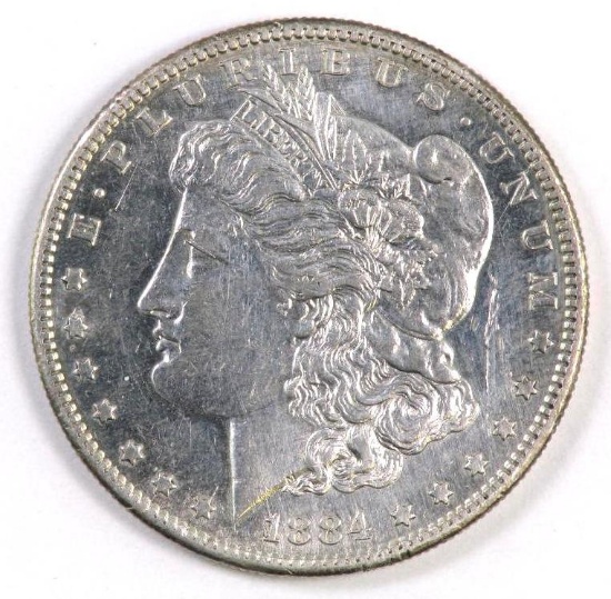 1884 S Morgan Silver Dollar.