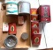 Group of vintage advertising tobacco tins and more