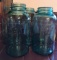 Group of 5 large vintage Ball canning jars
