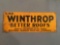 Vintage Winthrop Advertising Tin Tacker Sign