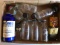 Group of antique glass bottles oil Bromo seltzer and more