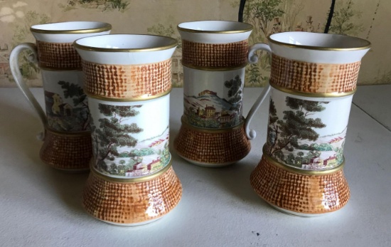 Group of 4 Vintage SSF mugs