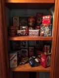 2 Shelves of Collector Tins