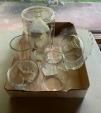 Group of miscellaneous clear glass items