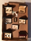 Group of 8+ sets mens shirt studs, cuff links, tie tacks and lapel pins