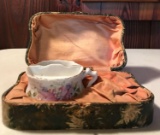 Vintage antique shaving mug in lined box