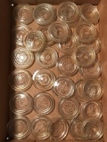 Group of 30+ vintage glass canning lids