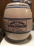Antique Dodson And Brauns Fine Pickles Crock