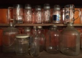 2 Shelf lot of vintage jars