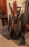 Group of Vintage Fireplace Irons and more