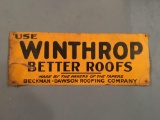 Vintage Winthrop Advertising Tin Tacker Sign