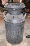 Oatman brothers sandwich Illinois advertising milk can