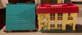 Group of two vintage Fisher-Price playsets