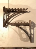 Group of two vintage metal shelf brackets