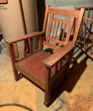 Vintage oak mission style rocking chair