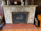 Stone fireplace: read description for details