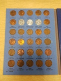 Group of 71 Lincoln Cents in Whitman Folder.