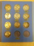 Whitman Half Dollar Folder with 19 Halves.