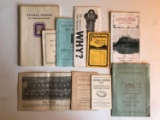 Group of antique football items from Lasalle-Peru HS, Starved Rock map and more