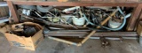 Bottom shelf lot of miscellaneous scrap and more