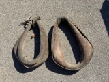 Group of two antique horse collars
