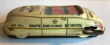 Antique Marx tin wind up car safe driving school