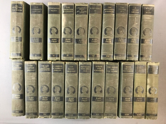 Antique books Complete Works Of Mark Twain 21 volumes